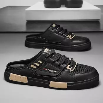 2024 Летняя мужская повседневная обувь Модные мужские полутапочки Мужская спортивная обувь Брендовая обувь Тапочки мужские Zapatos De Hombre 39 бежевый