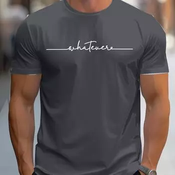 2024 летняя мужская повседневная свободная футболка с короткими рукавами и круглым вырезом с 3D-печатью 2XS