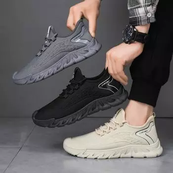 2024 летняя новая дышащая обувь из хлопчатобумажной ткани с полой сеткой повседневная спортивная обувь студенческая низкая универсальная модная мужская обувь 40 бежевый