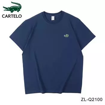 2024 летняя новая хлопковая мужская и женская футболка с круглым вырезом с вышивкой, мужская футболка с коротким рукавом, сплошной цвет S белый