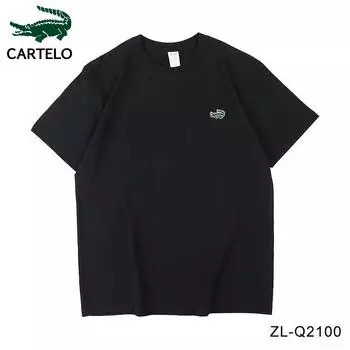 2024 летняя новая хлопковая мужская и женская футболка с круглым вырезом с вышивкой, мужская футболка с коротким рукавом, сплошной цвет S белый