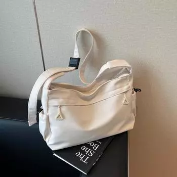 2024 летняя новая модная личность простая трендовая сумка-мессенджер простая сумка для поездок на работу простая модная сумка-тоут чёрный