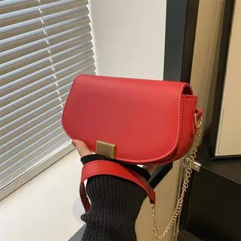 2024 летняя новая модная повседневная сумка-мессенджер простая модная сумка-седло нишевый дизайн маленькая сумка женская сумка чёрный