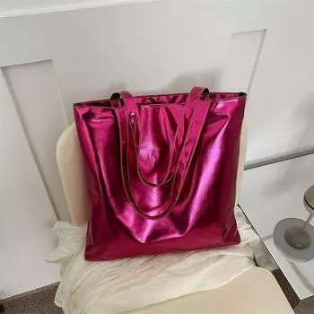 2024 летняя новая модная простая сумка через плечо повседневная трендовая сумка большой вместимости простая модная сумка-тоут золотой