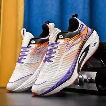 2024 летняя новая мужская обувь для сжигания углерода, марафонская беговая амортизация, дышащая спортивная мягкая подошва, увеличивающая высоту пара 34