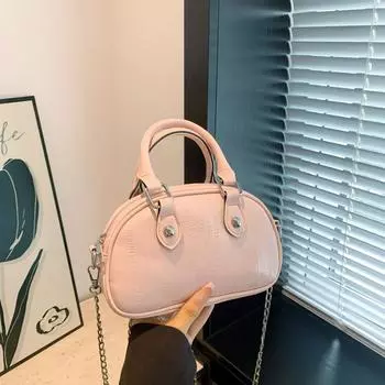 2024 летняя новая нишевая простая сумка-сумка модная простая модная сумка-ракушка модная повседневная сумка через плечо Without pendant чёрный