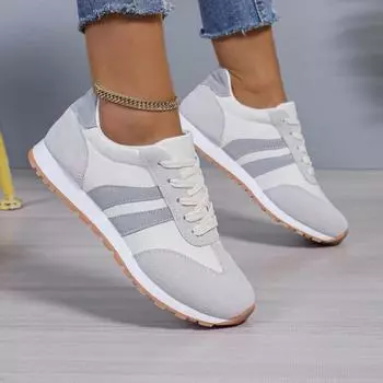 2024 летняя новая повседневная обувь модная универсальная дорожная беговая обувь дышащая ткань легкая спортивная женская обувь 36 серый