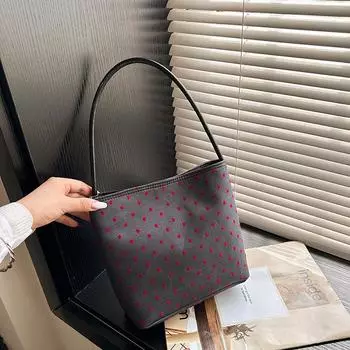 2024 летняя новая простая и модная большая повседневная сумка через плечо женская эстетическая тенденция иностранный стиль сумка-мессенджер мешок