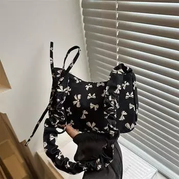 2024 летняя новая простая и модная большая вместительная сумка через плечо для поездок на работу, классная сумка-мессенджер, простая и модная сумка подмышкой чёрный