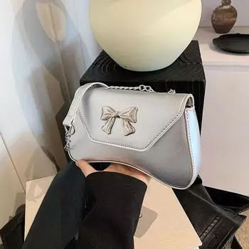 2024 летняя новая простая и модная сумка через плечо модная повседневная сумка-мессенджер пригородная сумка французская нишевая женская сумка чёрный