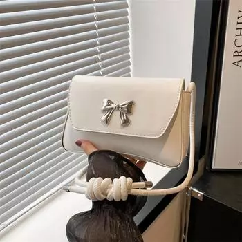 2024 летняя новая простая модная сумка через плечо модная повседневная сумка-мессенджер пригородная сумка модная нишевая сумка женская чёрный