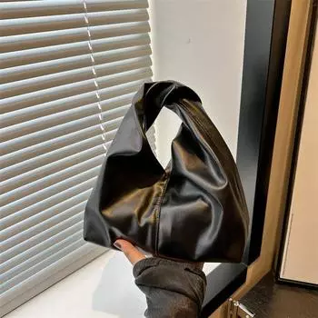 2024 летняя новая сумка для девочек, сумка для поездок на работу, простая модная сумка, нишевый дизайн, сумка-тоут для женщин чёрный