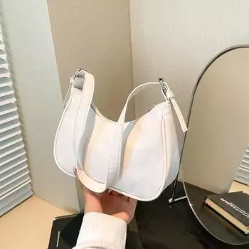 2024 летняя новая сумка для поездок на работу простая модная сумка через плечо модная повседневная сумка нишевая сумка подмышкой женская чёрный