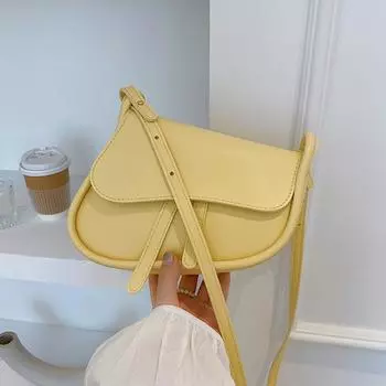 2024 летняя новая сумка-седло ретро-трендовая сумка женская сумка-мессенджер для отдыха на работе нишевая трендовая сумка через плечо чёрный