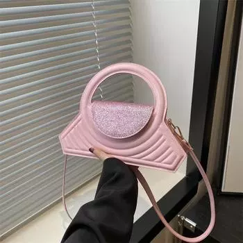 2024 летняя новая тенденция модная сумка через плечо простая маленькая квадратная сумка сумка-мессенджер нишевая дизайнерская сумка женская чёрный