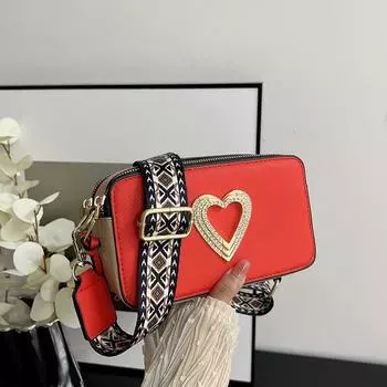 2024 летняя новая тенденция повседневная сумка через плечо простая модная маленькая квадратная сумка простая модная сумка-мессенджер чёрный