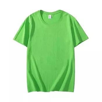 2024 летняя новинка, белая однотонная футболка из 100% хлопка, женская повседневная базовая футболка с круглым вырезом, женские классические топы высокого качества S чёрный