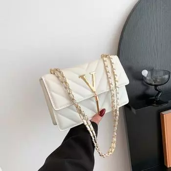 2024 летняя новинка Xiaoxiangfeng однотонная сумка через плечо повседневная ретро косая женская сумка модный тренд маленькая квадратная сумка женская чёрный