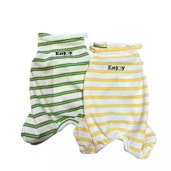 2024 летняя одежда для четвероногих домашних животных, хлопковая милая одежда для маленьких собак, модная одежда в полоску, костюм для собаки S чёрный