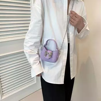 2024 летняя однотонная модная индивидуальная повседневная маленькая сумка из искусственной кожи, простая женская сумка через плечо, сумка-мессенджер, мини женская сумка чёрный