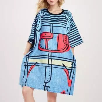 2024 летняя стильная женская футболка с принтом и круглым вырезом, женская модная повседневная футболка большого размера, черные футболки 4XL