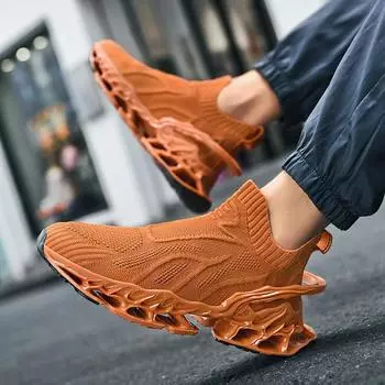 2024 Летняя текстильная повседневная спортивная обувь Sock Mouth One Foot Slip on Set Foot Lazy Shoes Мужская новая обувь Blade 39 чёрный