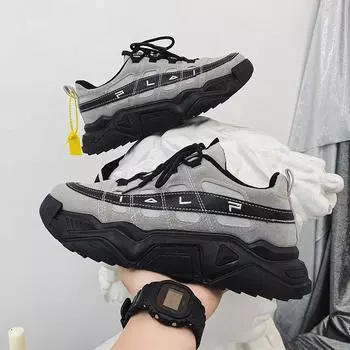 2024 Лето и осень Мужская старая обувь Корейская версия Ing Harajuku Style Студенческая обувь Мужская спортивная обувь Мужская обувь 39 серый