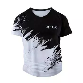 2024 Лето Новая Горячая Мода 3D Печатная Мужская Футболка Фитнес Одежда Большой Размер Свободная Удобная Дышащая Быстросохнущая 6xl S