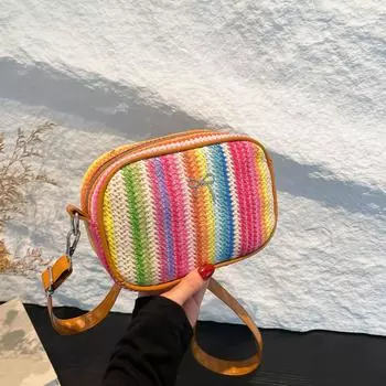 2024 лето новая мода ретро тренд сумка для поездок на работу простая модная сумка через плечо простая мода маленькая квадратная сумка розовый