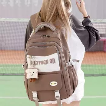 2024 Лето Новые большие вместительные 3-слойные школьные ранцы на молнии, унисекс, рюкзак для школьников младших классов, высококачественный нейлоновый водонепроницаемый рюкзак для книг, 5-6 классы чёрный