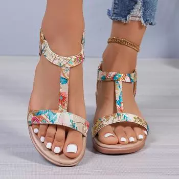 2024 лето новые босоножки с плоской подошвой и стразами в форме рыбьего рта женские туфли большого размера 35 чёрный