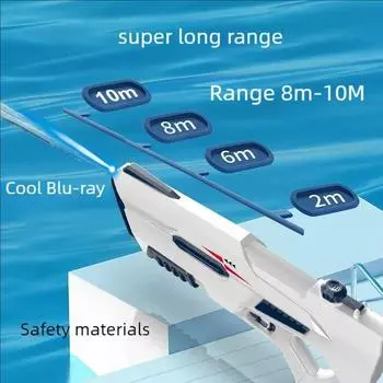 2024 Лето Новый Автоматический Водяной Пистолет Игрушка Светодиодный Автоматический Водяной Пистолет Непрерывный Брызговик Бластер Бассейн Пляжная Игрушка для Детей Взрослых