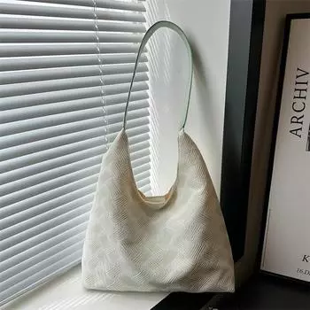 2024 лето новый корейский тренд версия сумка через плечо для поездок на работу женская мода простая большая вместительная сумка тоут для женщин зелёный