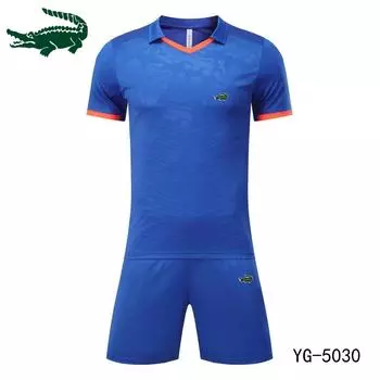 2024 Лето Новый мужской бренд с вышивкой для футбола, баскетбола, тренировочный комплект, спортивный комплект для бега M синий