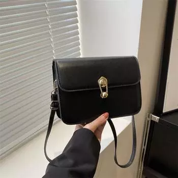 2024 лето новый тренд сумка через плечо подмышку мода мода сумка-мессенджер ретро мода простая квадратная сумка чёрный