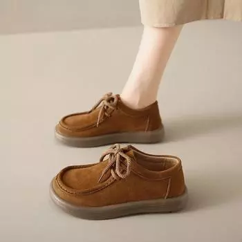 2024 Лидер продаж Удобная женская обувь на шнуровке на плоской подошве Модная повседневная модная универсальная спортивная обувь Zapatos Mujer 35 коричневый