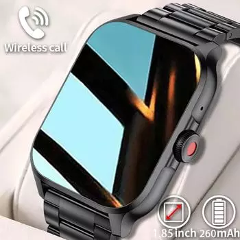 2024 LIGE Bluetooth Call мужские умные часы женские наручные часы фитнес-часы водонепроницаемые умные часы для Android iOS silicone strap чёрный