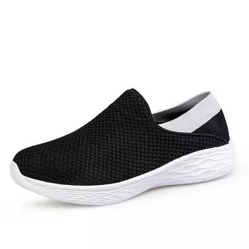 2024 Lightweight Women s Casual Shoes Women s Casual Sports Shoes Anti slip Women s Flat Bottom Outdoor Walking Shoes 35 чёрный