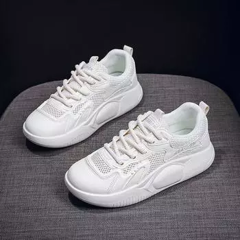 2024 little white shoes children s autumn new Korean version ins student leisure sports versatile breathable mesh board shoes women 35