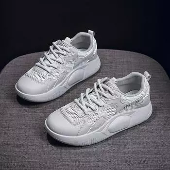 2024 little white shoes children s autumn new Korean version ins student leisure sports versatile breathable mesh board shoes women 35