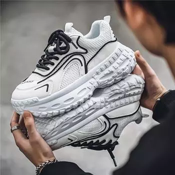 2024 live broadcast four seasons mesh breathable polish sports shoes niche dad shoes student Harajuku style old shoes men s shoes 39