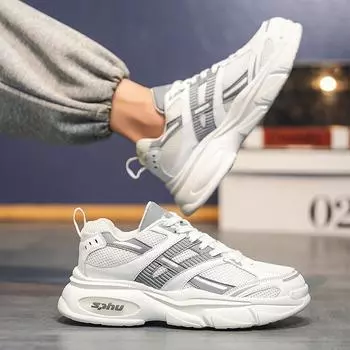 2024 live broadcast four seasons thick-soled mesh breathable sports Forrest Gump shoes outdoor straps Hong Kong style catwalk dad shoes 39