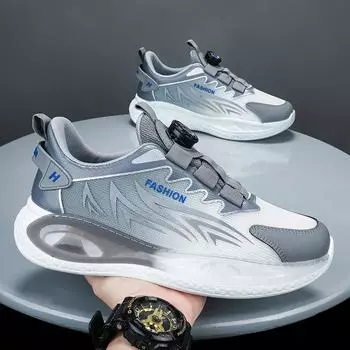2024 live broadcast men s shoes popcorn coconut shoes light-transmitting particles breathable ice silk jakab rotating buckle sports running shoes 39 синий