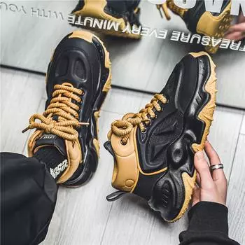 2024 live stream Chinese red board shoes men s platform sports shoes Korean version casual street bread shoes student trendy men s shoes 39 чёрный