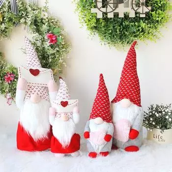 2024 Love Faceless Dwarf Rudolf Window Prop Mother S Day Doll Decoration Valentine S Day Doll 32*9*7.5cm