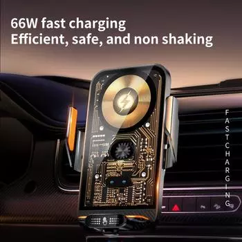 2024 Волшебный зажим C05(L) Магнитная присоска 66 Вт сверхбыстрая зарядка креативный дизайн беспроводное зарядное устройство держатель мобильного телефона автомобильные принадлежности для крепления устройств чёрный