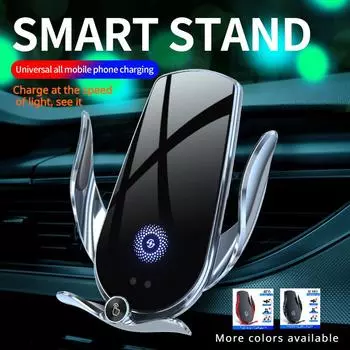 2024 Magic Clip M-3 Автомобильное беспроводное зарядное устройство Держатель для мобильного телефона Автоматический индукционный электрический зажим Навигационный держатель Крепление для автомобильного устройства чёрный