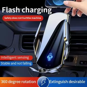 2024 Magic Clip Q11, новое обновление, автомобильное беспроводное зарядное устройство, держатель для мобильного телефона, открывающаяся и закрывающаяся навигационная поддержка, автомобильные принадлежности синий