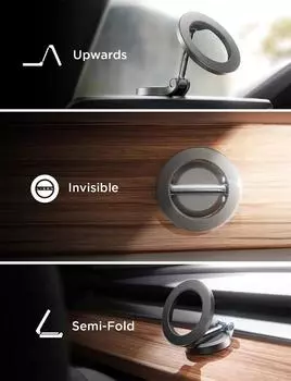 2024 Magsafe Car Phone Holder For Vehicles Mobile Support For The Car Cell Phone Holder in Car For iPhone 14 13 Pro Max Plus чёрный