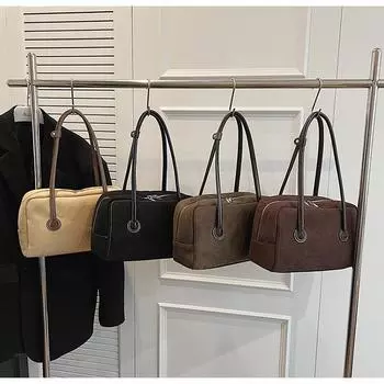 2024 Maillard Premium Sense женская минималистичная сумка квадратной формы, универсальная большая вместительная сумка в стиле ретро в гонконгском стиле на осень и зиму 32*12*18 темно-зеленого